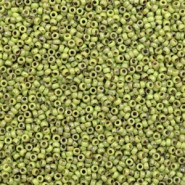 Miyuki seed beads 15/0 - Opaque picasso chartreuse green 15-4515